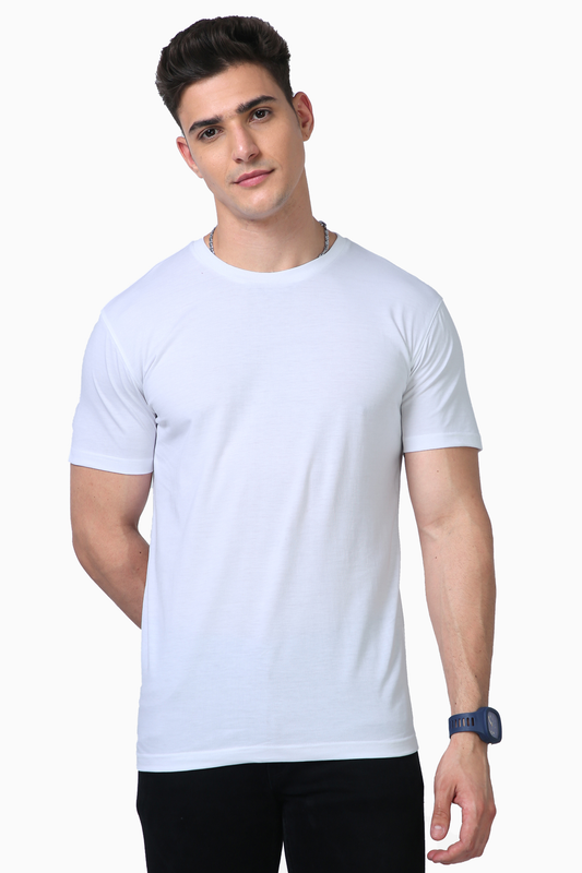 Unisex Supima Tshirt White(Regular Fit)