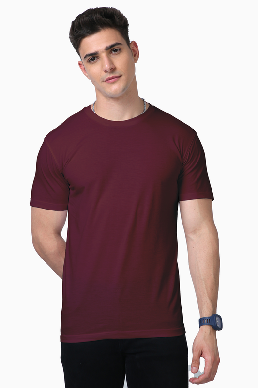Unisex Supima Tshirt Maroon(Regular Fit)