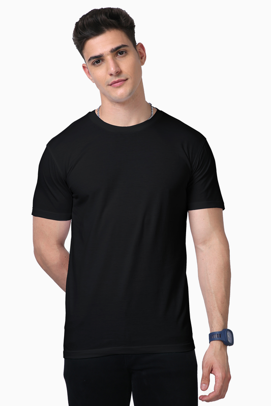 Unisex Supima Tshirt Black(Regular Fit)