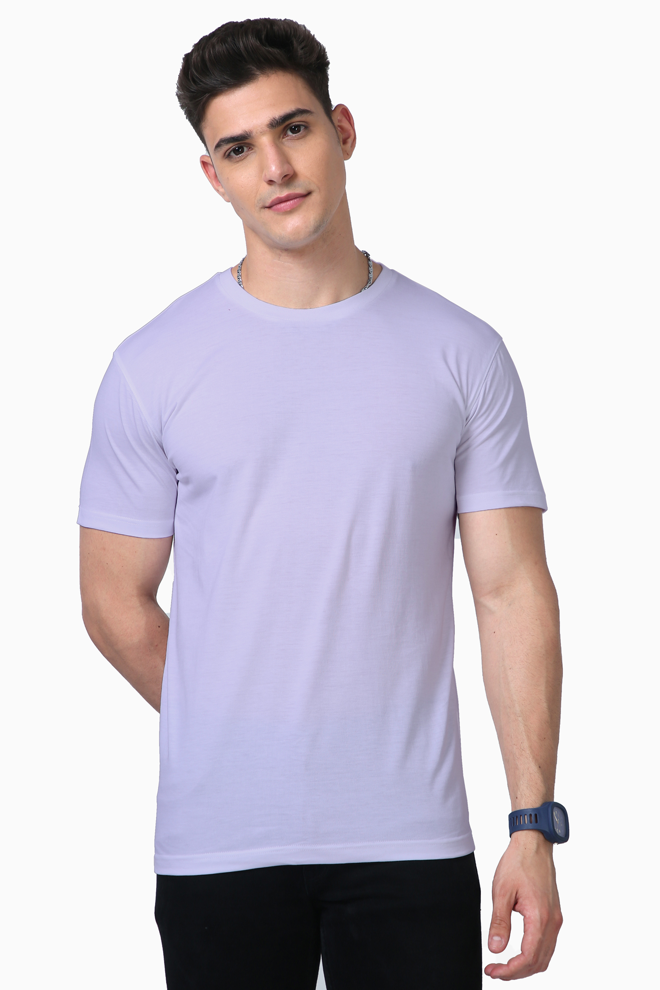 Unisex Supima Tshirt Lavender(Regular Fit)