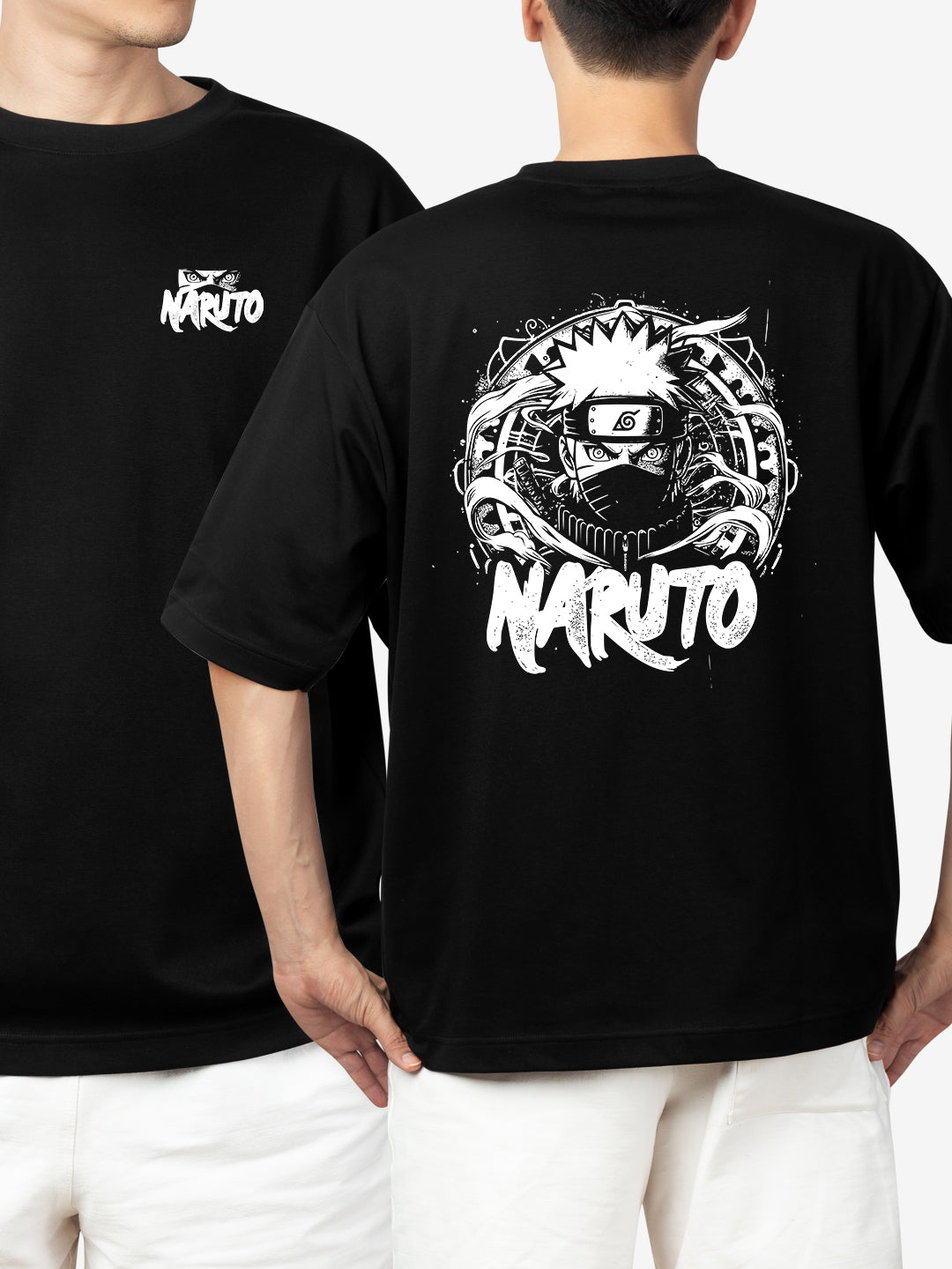 [1022]: Unisex Round Next Oversized T-Shirts - Naruto