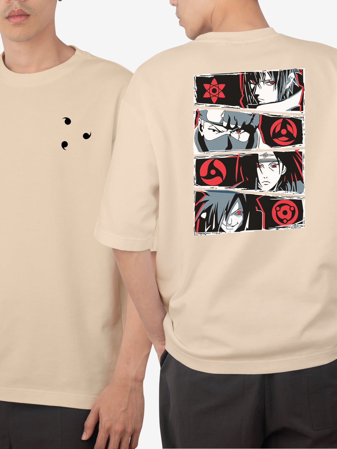 [1030]: Unisex Round Next Oversized T-Shirts - Naruto