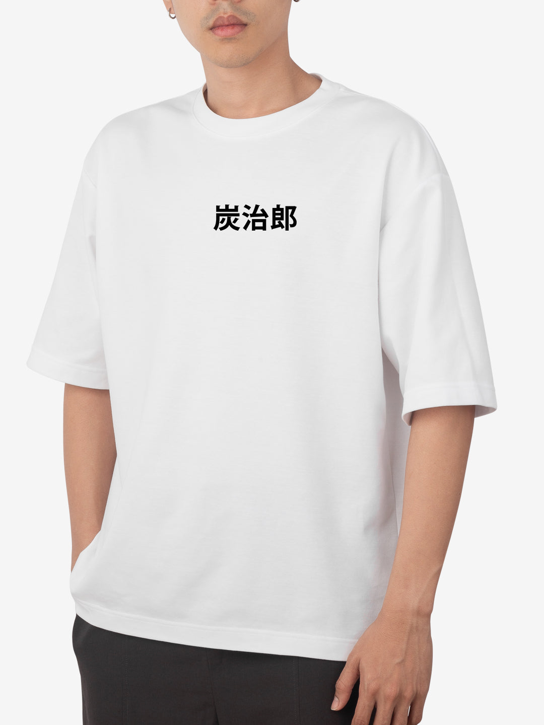 [1032]: Unisex Round Next Oversized T-Shirts - Demon Slayer