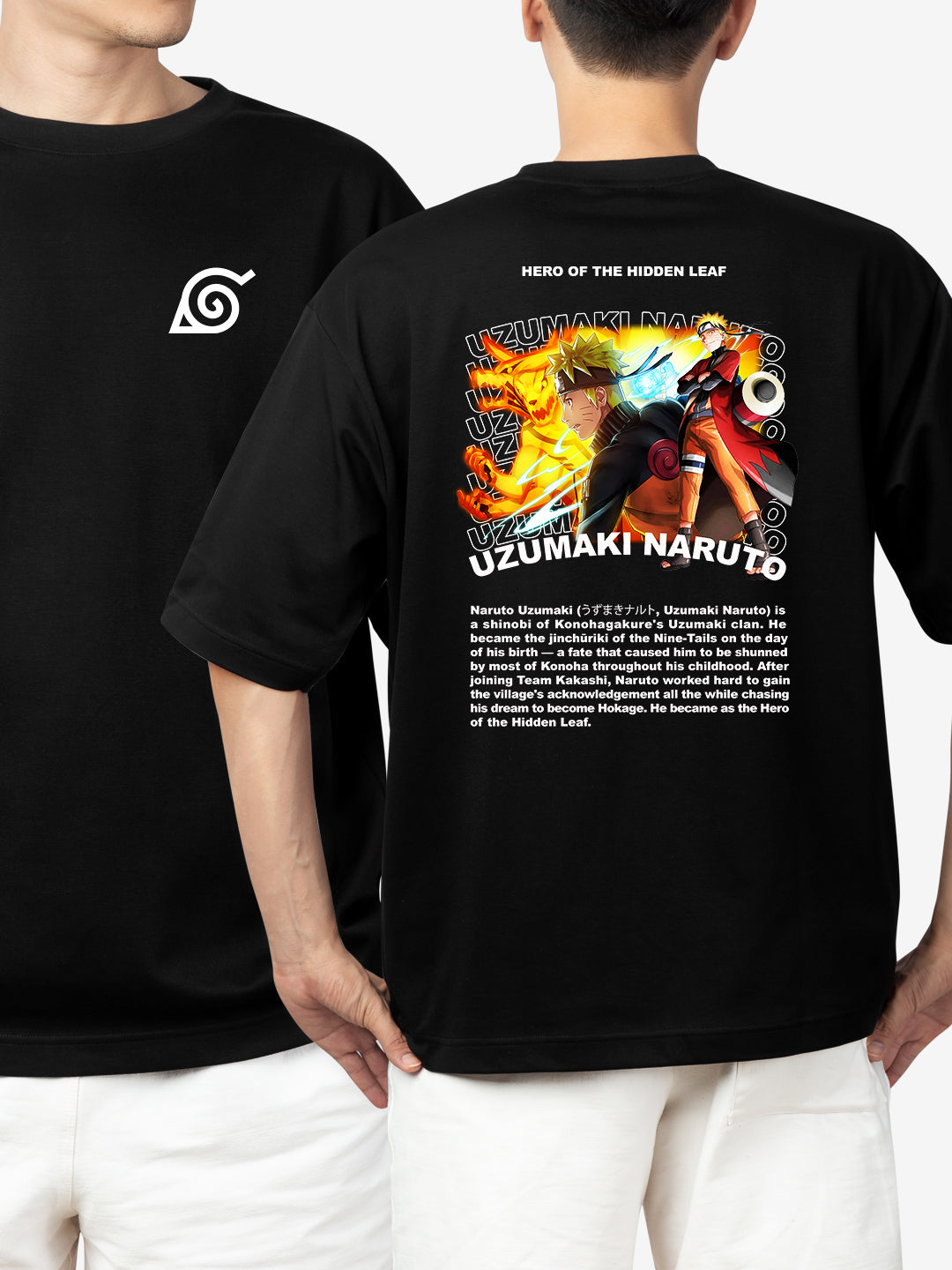 [1031]: Unisex Round Next Oversized T-Shirts - Naruto