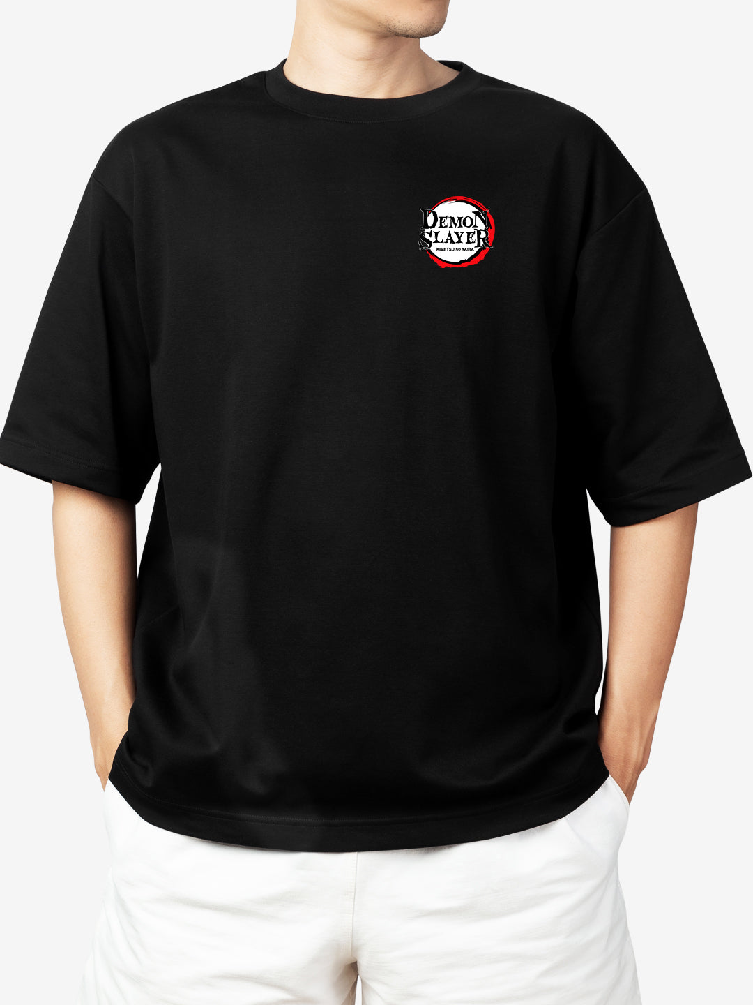 [1033]: Unisex Round Next Oversized T-Shirts - Demon Slayer