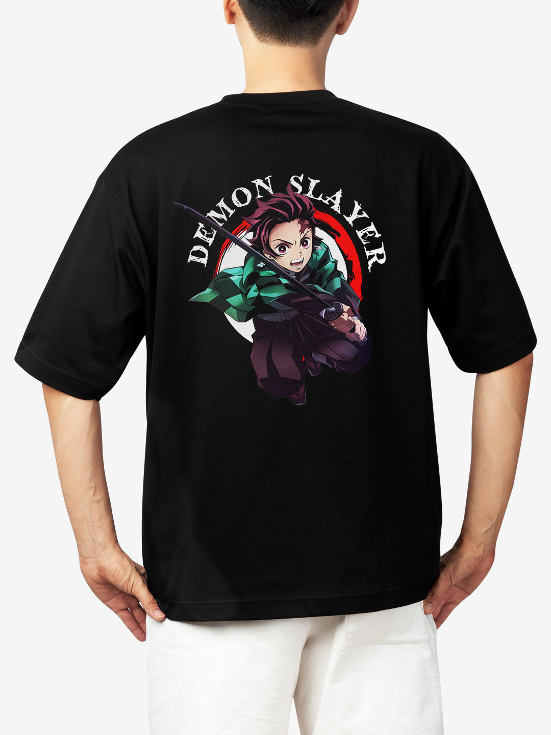 [1033]: Unisex Round Next Oversized T-Shirts - Demon Slayer