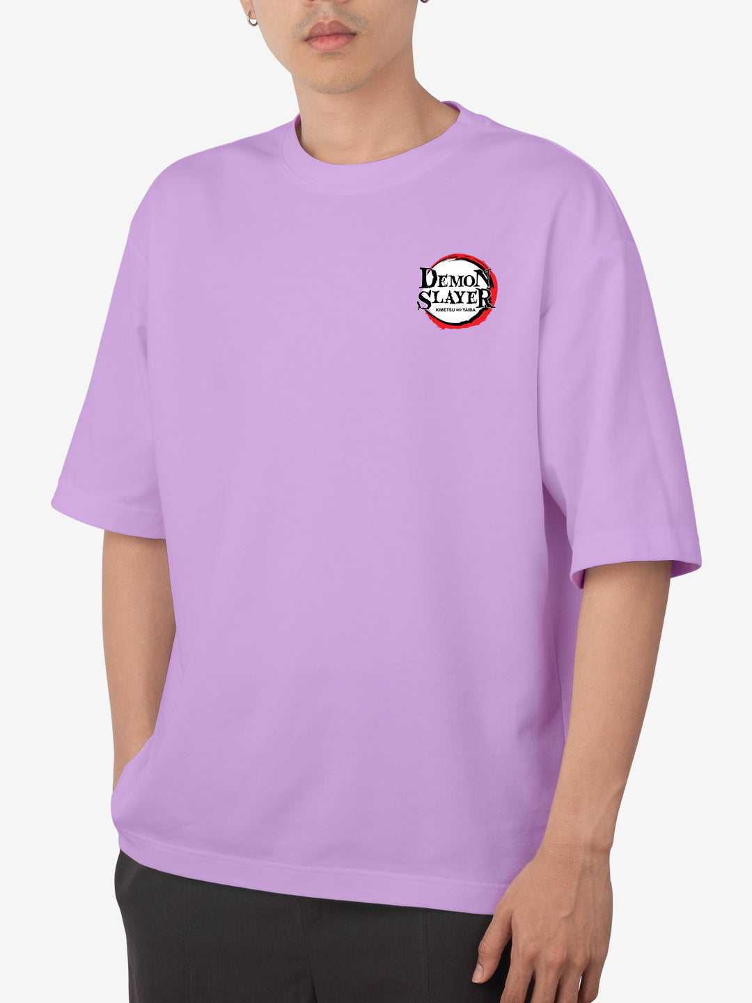 [1035]: Unisex Round Next Oversized T-Shirts - Demon Slayer